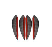 4/6 Uds Parachoques Delantero Universal Decoración Labios Difusor Divisor Aletas Alerón Cuerpo Canards Valence Chin Coche Tuning Canard Decor(4PCS Fiber)