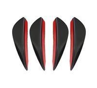 4/6 Uds Universal Parachoques Delantero Decoración Labios Difusor Divisor Aletas Alerón Cuerpo Canards Valence Chin Coche Tuning Canard Decor(4PCS Black)