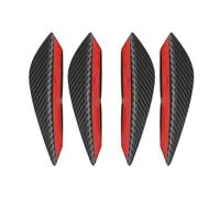 4/6 Uds Universal Parachoques Delantero Decoración Labios Difusor Divisor Aletas Alerón Cuerpo Canards Valence Chin Coche Tuning Canard Decor(4PCS Fiber)