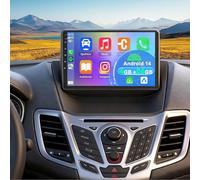 4+64G 2 DIN Android 14 Auto Radio Coche con CarPlay y Android Auto para Ford Fiesta 2009-2014, Pantalla táctil de 9 Pulgadas Autoradio Estéreo Reproductor con navegación GPS FM WiFi Cámara de reversa