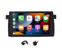 4+64G Android 14 Doble DIN Radio de coche para BMW E46 318i 318is 318ti 320i 323Ci 1999-2005 con Carplay Android 9 pulgadas Pantalla táctil DAB Radio Actualización GPS Head Unit Bluetooth FM/RDS WiFi
