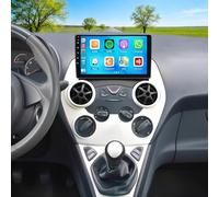 4+64G Android 14 Radio Coche para Ford Ka 2008-2014 con CarPlay Android Auto, Pantalla táctil de 9 Pulgadas Autoradio Reproductor con GPS Navegación Bluetooth SWC FM RDS Mirror Link Pantalla Dividida