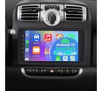 4+64G Android 15 Auto Radio Coche con CarPlay Android Auto para Mercedes Benz Smart Fortwo 451 2005-2010, pantalla táctil de 9 pulgadas Autoradio Estéreo Reproductor con navegación GPS SWC FM RDS DAB+