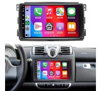 4+64G Android 15 Doble DIN Radio del Coche para Mercedes Smart Fortwo 451 2005-2010 con Wireless Carplay Android Auto 4 Core 9 Inch Touchscreen Dab+ GPS Navi Bluetooth WiFi FM/RDS AHD Backup Camera