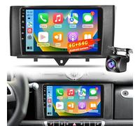 4+64G Autoradio Android para Mercedes Benz Smart Fortwo 2011-2015, Pantalla Táctil IPS 9 Pulgadas con CarPlay & Android Auto Inalámbrico, Navegación GPS WiFi6, Cámara de Reversa AHD, DSP