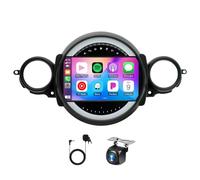 4+64G Double DIN Car Stereo for BMW Mini Cooper R56 2007-2014, 9" Touch Screen Head Unit R56 GPS Navi Radio Upgrade Android 14 Wireless Carplay Car Radio Receiver Bluetooth Backup Camera FM/RDS