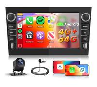 【4+64G】 Hodozzy Carplay Radio Coche para Opel Vivaro Astra Antara Corsa Zafira Meriva con USB USB-C, 7 Pulgadas Radio Coche Bluetooth con Android Auto/32 EQ/FM/RDS+Cámara de Marcha Atrás