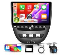 【4+64G】 Hodozzy Carplay Radio Coche para Toyota Aygo/Peugeot 107/Citroen C1 2005-2014 con USB/Botón, Pantalla In-Cell de 10 Pulgadas con Bluetooth 5.0/Android Auto/DSP/GPS/WiFi/RDS/FM/USB