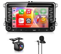【4+64G】 Hodozzy Carplay Radio Coche para VW Passat Golf Seat Altea Skoda Octavia con USB/USB-C, Pantalla Táctil de 9 Pulgadas con Android Auto/EQ/Mirror Link/WiFi/GPS/RDS/FM/Bluetooth