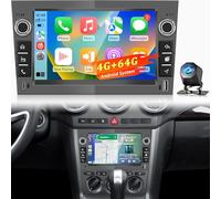 [4+64G] Radio Android para Opel Corsa Astra Zafira Meriva Vivaro Combo Tigra TwinTop: 7 Pulgadas Pantalla Táctil InCell IPS con Carplay y Android Auto, 5G/WiFi, GPS, BT 5.0 + Cámara de Marcha Atrás