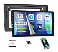 [4+64G] SIXWIN Android 13 Radio Coche para Audi A4 S4 RS4 8E B6 B7(2000-2009) con CarPlay&Android Auto&Mirror Link,9 Pulgadas Pantalla Táctil con WiFi/GPS/Bluetooth 5.0 /FM/RDS/USB 32EQ