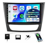 [4+64G] SIXWIN Android 13 Radio Coche para Mercedes Benz E-W211 E320 E500 E350 CLS-W219 con CarPlay&Android Auto&Mirror Link,9 Pulgadas Pantalla Táctil con Bluetooth/WiFi/GPS/FM/RDS/USB 32EQ