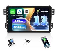 [4+64G] SIXWIN Android 13 Radio Coche para Suzuki Splash Ritz/Opel Agila 2004-2014 con CarPlay&Android Auto,9 Pulgadas Pantalla Táctil con Bluetooth/WiFi/GPS/FM/RDS/USB 32EQ con Cámara Trasera