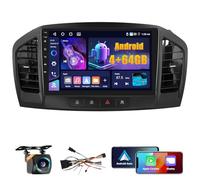 4+64GB Android 15 Radio de Coche para Opel Insignia 2008-2013, Buick Regal 2009-2013 Wireless Carplay Android Auto, Pantalla Táctil 9" Bluetooth 2 DIN con GPS, WiFi, RDS FM, Cámara de Visión Trasera