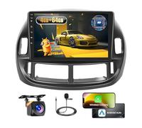 4+64GB Android 15 Radio de Coche para Toyota Previa 2000-2005 Wireless Carplay Android Auto, Pantalla Táctil 10.1 Pulgadas Bluetooth 2 DIN con GPS, WiFi, RDS FM, EQ, Cámara de Visión Trasera