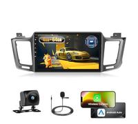 4+64GB Fuluku Android 15 Radio de Coche para Toyota RAV4 2013-2019 Carplay Android Auto Inalámbrica, Pantalla Táctil 10.1 Pulgadas, DSP EQ, WiFi GPS, Radio RDS FM, Bluetooth 2 DIN