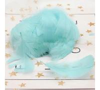 4-7cm natuurlijke zwanenveren pluimen mix geverfde kleur ganzenveren bruiloft feest kleding decoratie doe-het-zelf knutselveren 100 stuks/lot-lichtblauw-100P