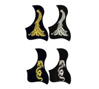 4/8 piezas Ahesive - Protector de púas de guitarra antiarañazos, diseño de pájaro dragón, golpeador acústico contra arañazos, accesorio fino para músico, fácil instalación