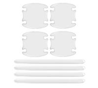 4/8 Piezas de Pegatinas Invisibles Transparentes Protectoras contra arañazos para manija de Puerta de Coche, Tira de protección anticolisión de Silicona para Espejo retrovisor.