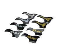 4/8 piezas de protector de púa de guitarra Ahesive, antiarañazos, diseño de pájaro dragón, golpeador de guitarra acústica, placa de rayones, accesorio fino para músico, fácil instalación