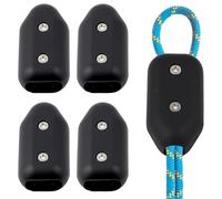 4 abrazaderas de cuerda de 3/8 pulgadas - Pinzas de plástico reutilizables para cuerdas de nailon y trenzadas de 7 a 8 mm, cierres de bucle ideales para cuerdas de escalada