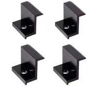 4 abrazaderas de extremo de panel solar, aleación de aluminio, accesorios de montaje fotovoltaicos para paneles solares para sistema de estanterías de paneles, se adapta a alturas de marco de 30 mm