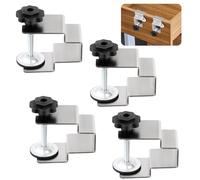 4 abrazaderas de instalación frontal de cajón, abrazaderas universales de instalación de gabinete, plantillas de ayuda para gabinete de estructura de arco, clips de fijación de acero inoxidable,