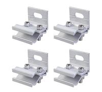 4 abrazaderas de montaje de matriz solar, diseño de aluminio eficiente, fijación de panel que garantiza un montaje largo y estable del panel