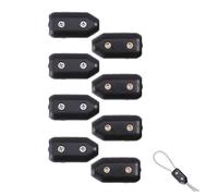 4 abrazaderas de plástico reutilizables para cuerda de nailon o cuerdas trenzadas de 7 a 8 mm, abrazadera de plástico negro para cables, correa de animales y aplicaciones diversas (7-8 mm)