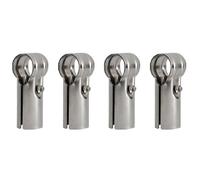 4 abrazaderas de riel final, abrazadera de tubo en T de acero inoxidable de 1-3/8 pulgadas, abrazaderas de valla de enlace de cadena con pernos y tuercas para el hogar, almacenes, tiendas