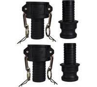 4 accesorios Camlock, manguera tipo C y accesorios de manguera tipo E, se adapta a un acoplamiento de conexión rápida hembra y macho de 1 pulgada, 1.2 pulgadas, 1.5 pulgadas, 2 pulgadas, para sistemas