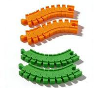 4 Accesorios De Ferrocarril, Adaptadores De Carriles De Madera, Rieles Flexibles De Colores para Accesorios De Ferrocarril Brio, Juego De Conectores De Pista, Accesorios De Tren De Madera, Juego De