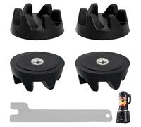 4 acopladores 9704230, piezas de repuesto para Blender Coupler de goma, compatible con los modelos KitchenAid KSB52, KSB5, 5KSB52 y 5KSB5 (llave de montaje incluida)