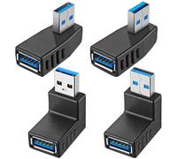 4 acopladores adaptadores USB 3.0 de 90 grados macho a hembra