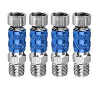 4 adaptadores de aerógrafo, adaptadores de acoplamiento de liberación rápida de aerógrafo de 1/8 pulgadas, adaptadores de montaje macho y conectores hembra, accesorios de aerógrafo para compresor de