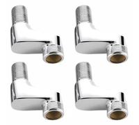 4 adaptadores de grifo de bañera, 25 mm a 20 mm, kit de instalación de grifo de ducha chapado en cromo, pieza de repuesto de montaje de brazos oscilantes de instalación