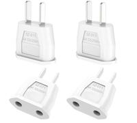 4 adaptadores de viaje de Estados Unidos, 2 pines, adaptador de enchufe de Estados Unidos, Alemania a Estados Unidos, adaptador de enchufe de Japón, adaptador de enchufe de EE. UU., adecuado para