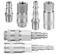 4 adaptadores P Euro para compresor, conexiones de línea aérea, accesorios de aerolíneas P daptador de 1/4 pulgadas BSP macho europeo y aéreo hembra y macho (8 unidades)