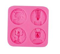 4 Agujeros Antiguo Egipto esfinge faraones Dioses y diosas Monedas del Caramelo de Chocolate de Silicona del Molde de la Torta Decorar Crafting