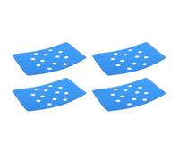 4 alfombrillas antideslizantes azules para silla de baño, color azul, adecuadas para el baño, ofrece una experiencia de asiento cómoda, incluyendo personas mayores y futuras madres (350 x 240 x 3-4 mm