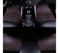 4 Alfombrillas Coche de Cuero para Audi A4 MK B6 2001-2005 Antideslizantes e Impermeables Protección Completa del Suelo Accesorios Interiore,C Black Red