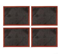 4 alfombrillas de silicona huecas para hornear con antiadherente perforado, diseñadas para hojaldre, masa de galletas, pan y bandejas para hornear pizza