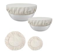 4 AlgodóN Lino Prueba Pan Cesta, Forro de Tela Ovalado para Canasta, Forro de Tela de Cesta de Panificación,aptas para cestas de fermentación de 20 cm y 25 cm, Ideales para la fermentación del Pan