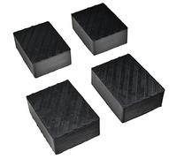 4× Almohadilla de goma para gato hidráulico 165x120x60mm Juego de bloque de goma Plataforma elevadora
