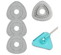 4 almohadillas de repuesto para cabezal de fregona Vileda 1 Tank Rinseclean 2, repuesto de cabezal de repuesto mejorado con base, lavable a máquina, para todos los suelos de superficie dura