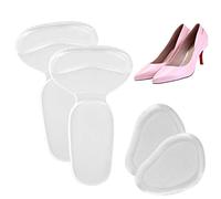 4 almohadillas de silicona para zapatos de tacón alto para mujer, almohadillas de gel para zapatos, almohadillas para zapatos demasiado grandes, plantillas antideslizantes