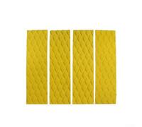 4 almohadillas de tracción EVA para tablas de surf con patrón de diamante para skimboarding aventura y seguridad (amarillo 4)