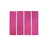 4 almohadillas de tracción EVA para tablas de surf, diseño de ranura de diamante para mayor seguridad (The Pink 4)