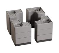 4 almohadillas estabilizadoras antivibraciones para lavadora, pies de arandela de fácil instalación