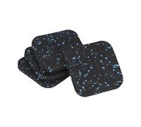 4 almohadillas reductoras de ruido para cinta de correr para proteger tu inversión en pisos (negro y azul)